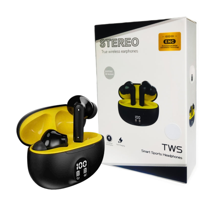 Stereo TWS Airbuds – Deep Bass & Smart Touch Control