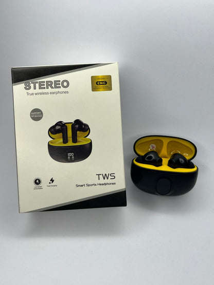 Stereo TWS Airbuds – Deep Bass & Smart Touch Control