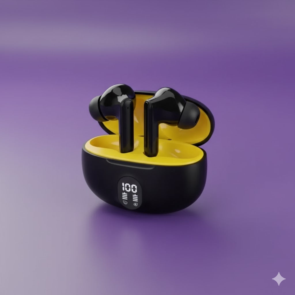 Stereo TWS Airbuds – Deep Bass & Smart Touch Control